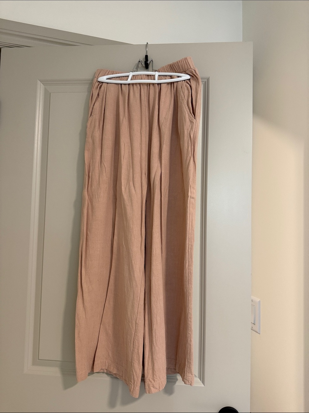 Rachel Pally linen Wide-Leg Drawstring Pants in Dusty Rose